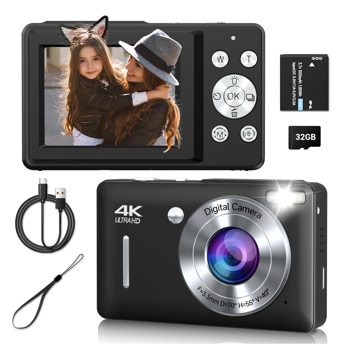Amazon.com : Digital Camera, 44MP Compact Camera, FHD 1080P
